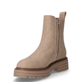 Stivaletto in ecopelle con zip taupe | Boscaini Scarpe