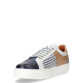 Sneaker in pelle bianco marino marrone | Boscaini Scarpe