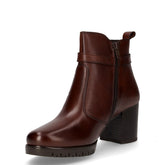 Tronchetto con tacco in pelle marrone | Boscaini Scarpe