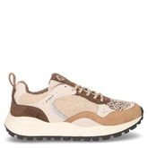 Sneaker in tessuto ed ecopelle cammello - Sneakers Donna | Boscaini Scarpe