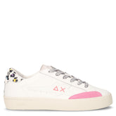 Katy sneaker ragazza in ecopelle e pelle bianco bubblegum | Boscaini Scarpe
