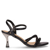 Sandalo in ecopelle con strass e tacco nero - TOO LIKE | Boscaini Scarpe
