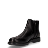 Stivaletto con zip laterale in pelle nero | Boscaini Scarpe