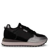 Travis sparkle 113 sneaker in tessuto e pelle nero argento | Boscaini Scarpe