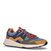 Wilfred sneaker in pelle blu giallo verde | Boscaini Scarpe
