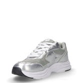 Boston sneaker in tessuto ed ecopelle argento | Boscaini Scarpe