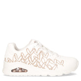 Uno Golden Heart sneaker in ecopelle bianco oro rosa - Sneakers Donna | Boscaini Scarpe