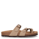 Sara ciabatta infradito in pelle kaki - GRUNLAND | Boscaini Scarpe