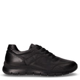 Stringata sportiva in pelle nero | Boscaini Scarpe