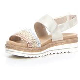 Sandalo con zeppa gold metallic | Boscaini Scarpe