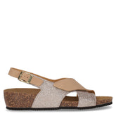 Sandalo con zeppa sabbia - VALLEVERDE | Boscaini Scarpe
