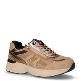 Sneaker in tessuto e ecopelle con zip laterale duna | Boscaini Scarpe