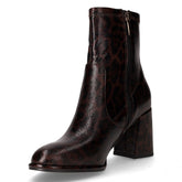Tronchetto in ecopelle con zip mocca | Boscaini Scarpe