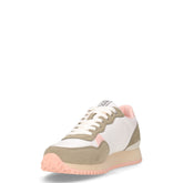Sneaker in ecopelle e tessuto bianco verde rosa | Boscaini Scarpe