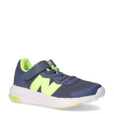 578 sneaker in tessuto ed ecopelle bambino vintage indaco lime | Boscaini Scarpe