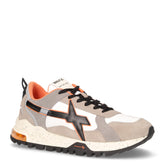 Breeze sneaker in pelle e tessuto taupe grigio - W6YZ | Boscaini Scarpe