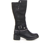Stivale sotto il ginocchio con tacco nero - Mid Season Sale Stivali Donna | Boscaini Scarpe