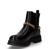 Stivaletto in ecopelle e tessuto bambina nero | Boscaini Scarpe