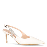 Slingback in ecopelle con tacco bianco | Boscaini Scarpe