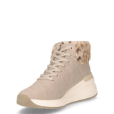 Sneaker in ecopelle con zeppa beige | Boscaini Scarpe