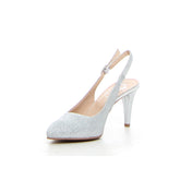 Décolleté slingback a punta argento | Boscaini Scarpe