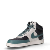 Court Vision Mid sneaker in ecopelle antracite verde | Boscaini Scarpe