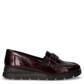 Mocassino in pelle con catena bordeaux | Boscaini Scarpe