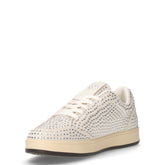 Sneaker in tessuto e ecopelle argento | Boscaini Scarpe