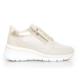 Sneaker con zeppa beige gold - SALDI Sneakers Donna | Boscaini Scarpe
