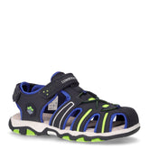 Levi sandalo in tessuto ed ecopelle bambino blu navy royal | Boscaini Scarpe