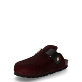 Sara sabot in cavallino con fibbia vino | Boscaini Scarpe