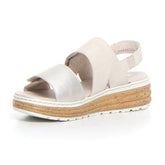 Sandalo con zeppa palegold | Boscaini Scarpe
