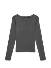 Maglia a costine in tessuto grigio scuro | Boscaini Scarpe