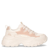 Sneaker in tessuto ed ecopelle beige rosa - Sneakers Donna | Boscaini Scarpe