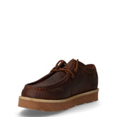 Meare Walla stringata casual in pelle marrone | Boscaini Scarpe