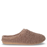 Gles ciabatta in tessuto effetto teddy taupe | Boscaini Scarpe