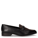 Mocassino in tessuto ed ecopelle con staffa nero - MARCO TOZZI | Boscaini Scarpe