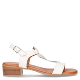 Sandalo con tacco bianco argento - Sandali Con Tacco Donna | Boscaini Scarpe