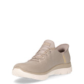 Summits classy night sneaker slip ins in tessuto taupe oro | Boscaini Scarpe