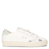 Katy sneaker ragazza in ecopelle e pelle bianco azzurro - SUN68 | Boscaini Scarpe