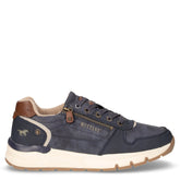 Sneaker in ecopelle navy - Sneakers Uomo | Boscaini Scarpe