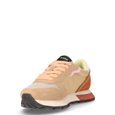 Ally Color Explosion sneaker in pelle e tessuto beige | Boscaini Scarpe