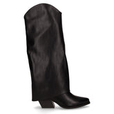 Stivale camperos in ecopelle con tacco nero | Boscaini Scarpe
