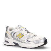 530 sneaker in ecopelle e tessuto argento | Boscaini Scarpe