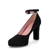 Décolleté in ecopelle con cinturino nero | Boscaini Scarpe