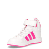 Grand Court mid sneaker bambina in ecopelle bianco rosa | Boscaini Scarpe