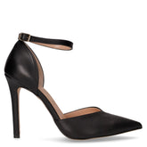 Decollete con tacco a punto in ecopelle nero | Boscaini Scarpe