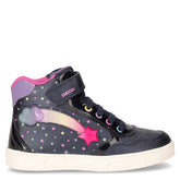 Skylin sneaker bambina in ecopelle con luci navy multicolor - GEOX BAMBINO | Boscaini Scarpe
