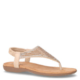 Sandalo infradito in ecopelle con strass beige - TOO LIKE | Boscaini Scarpe