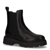 Stivaletto con carrarmato e zip laterale in ecopelle nero - RHAPSODY | Boscaini Scarpe